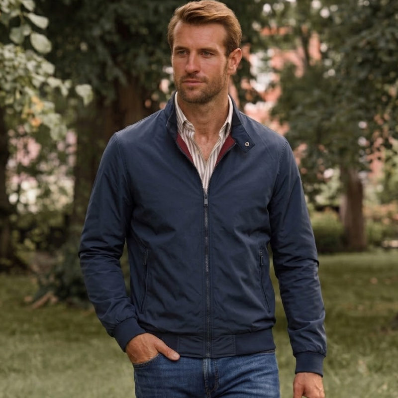 Frankfurt Leichte Blouson-Jacke mit Stehkragen
