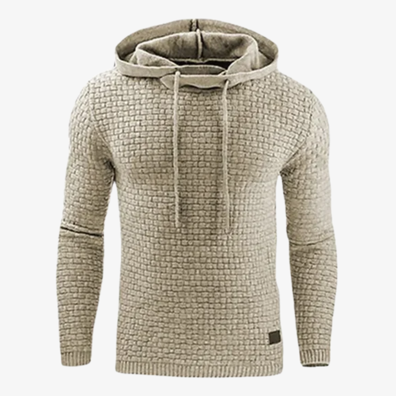 Herren Kapuzenpullover mit Strukturmuster