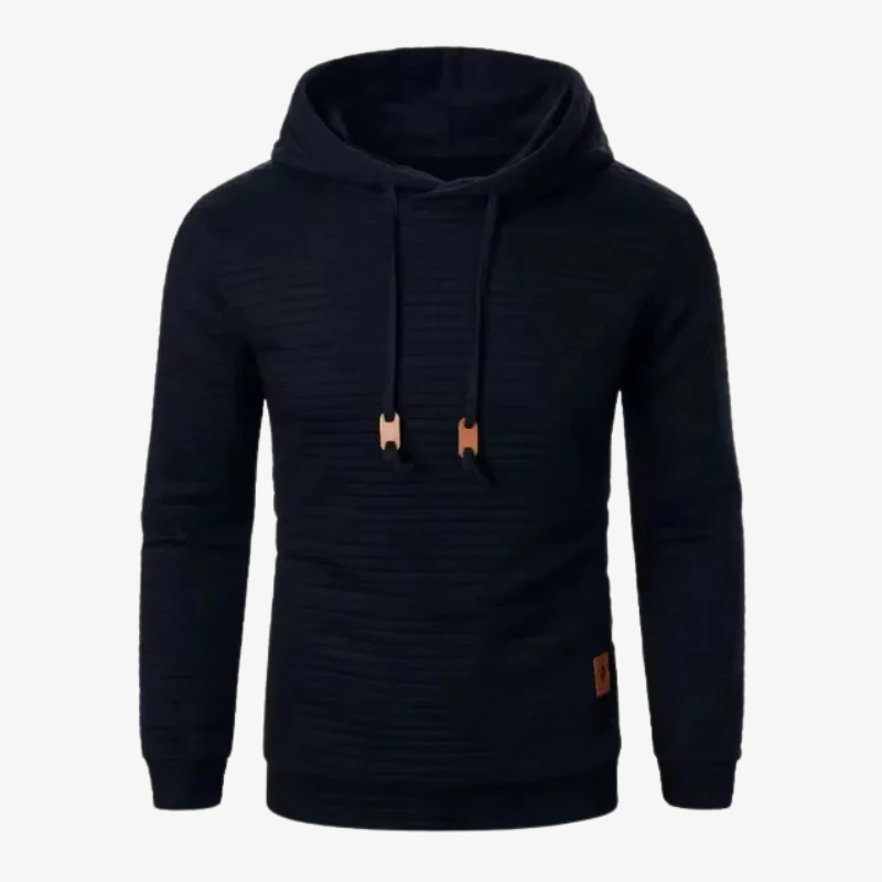 Herren Kapuzenpullover mit Strukturmuster